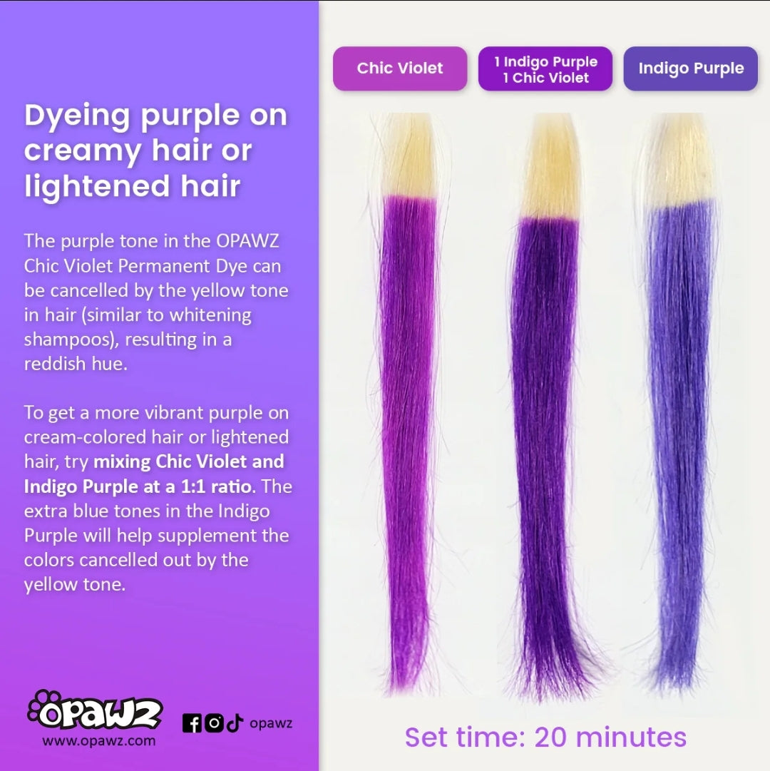 chic violet permanent hair dye